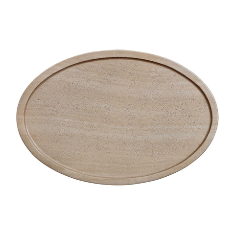 Eclipse Textured Faux Travertine Indoor / Outdoor Side Table Model: TOV-O54274