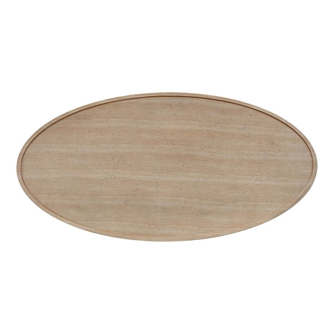 Eclipse Textured Faux Travertine Indoor / Outdoor Coffee Table Model: TOV-O54275