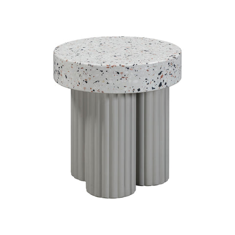 Clover Faux Terrazzo Indoor / Outdoor Round Side Table Model: TOV-O54278
