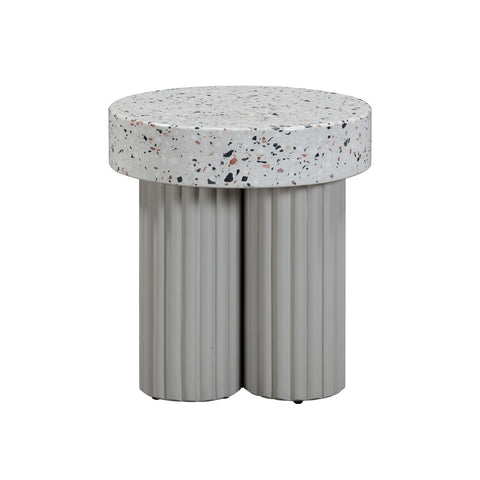 Clover Faux Terrazzo Indoor / Outdoor Round Side Table Model: TOV-O54278