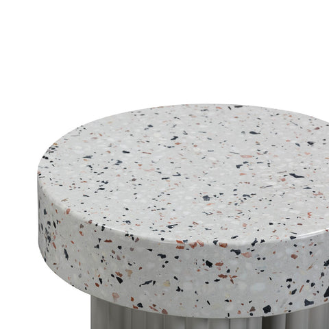 Clover Faux Terrazzo Indoor / Outdoor Round Side Table Model: TOV-O54278