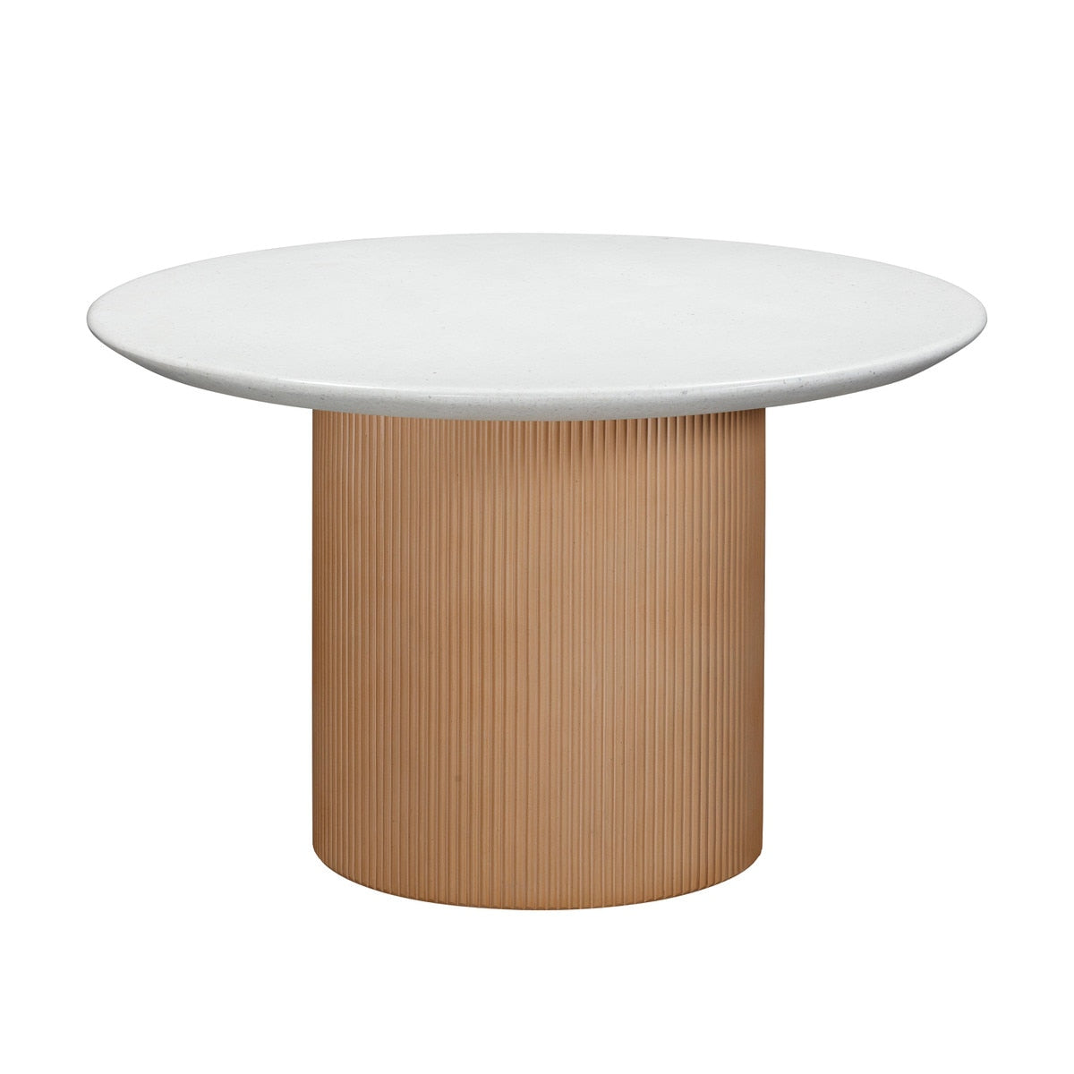Rose Faux Terrazzo and Terracotta Concrete Indoor / Outdoor 47" Round Dining Table Model: TOV-O54279