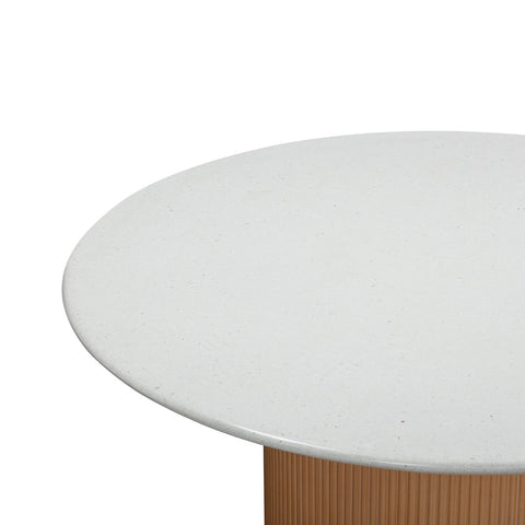 Rose Faux Terrazzo and Terracotta Concrete Indoor / Outdoor 47" Round Dining Table Model: TOV-O54279