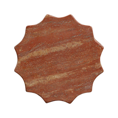 Turin Red Faux Sandstone Indoor / Outdoor Concrete Stool Model: TOV-O54282