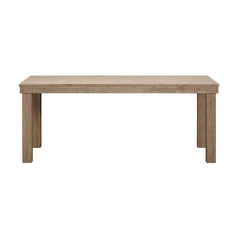 Cassie Natural Outdoor 75" Rectangular Dining Table Model: TOV-O54292