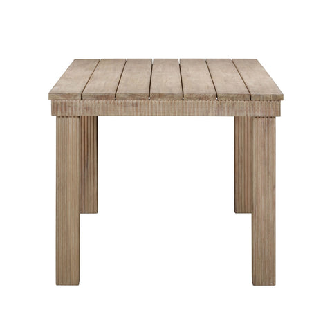 Cassie Natural Outdoor 75" Rectangular Dining Table Model: TOV-O54292