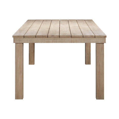 Cassie Natural Outdoor 108" Rectangular Dining Table Model: TOV-O54293