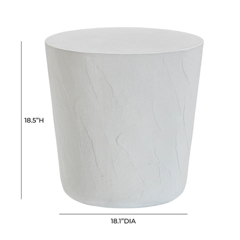 Margot Light Grey Faux Plaster Indoor / Outdoor Concrete Stool Model: TOV-O54298