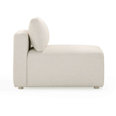 Hangover Cream Modular Outdoor Armless Chair Model: TOV-O54453