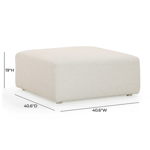 Hangover Cream Outdoor Ottoman Model: TOV-O54454
