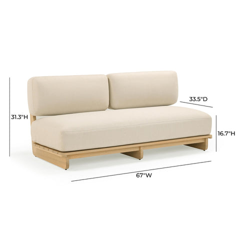 Reavan Cream Outdoor Lounge Sofa Model: TOV-O54456