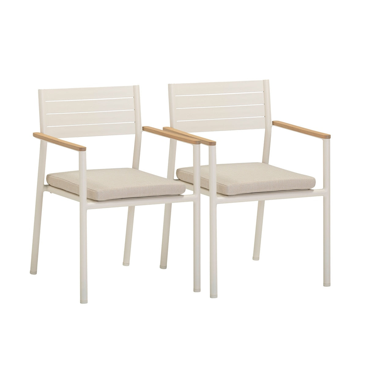 Sardinia Cream Outdoor Dining Chair - Set of 2 Model: TOV-O54461