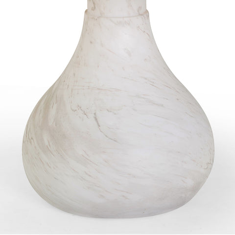 Smooch White Marble Print Indoor / Outdoor 47" Round Dining Table Model: TOV-O54489