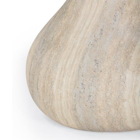 Smooch Faux Travertine Indoor / Outdoor 47" Round Dining Table Model: TOV-O54490