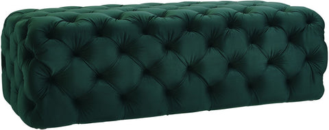 Kaylee Jumbo Green Velvet Ottoman Model: TOV-O66