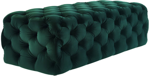 Kaylee Jumbo Green Velvet Ottoman Model: TOV-O66