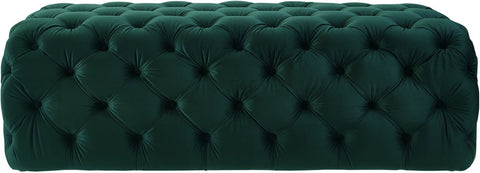Kaylee Jumbo Green Velvet Ottoman Model: TOV-O66