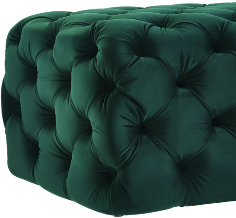 Kaylee Jumbo Green Velvet Ottoman Model: TOV-O66