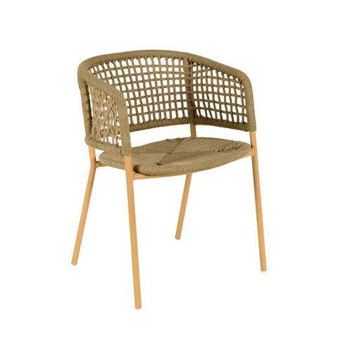 Niel Oak Finish Outdoor Dining Chair Model: TOV-O68780