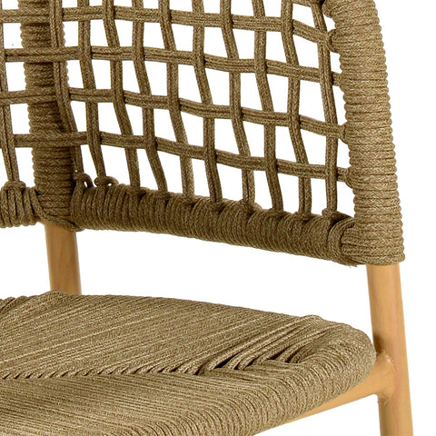Niel Oak Finish Outdoor Dining Chair Model: TOV-O68780