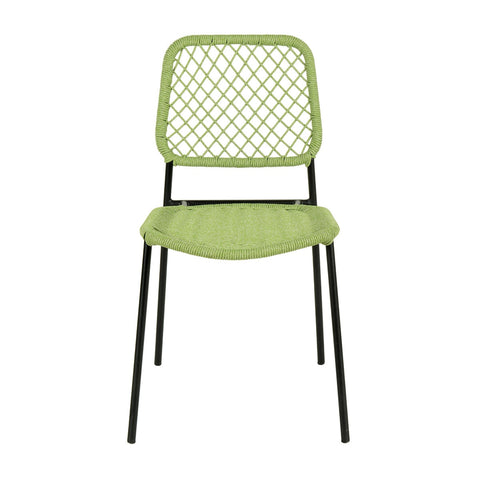 Lucy Green Dyed Cord Stackable Outdoor Dining Chair Model: TOV-O68781