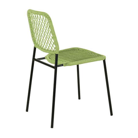 Lucy Green Dyed Cord Stackable Outdoor Dining Chair Model: TOV-O68781