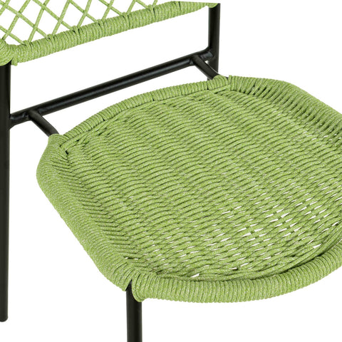 Lucy Green Dyed Cord Stackable Outdoor Dining Chair Model: TOV-O68781