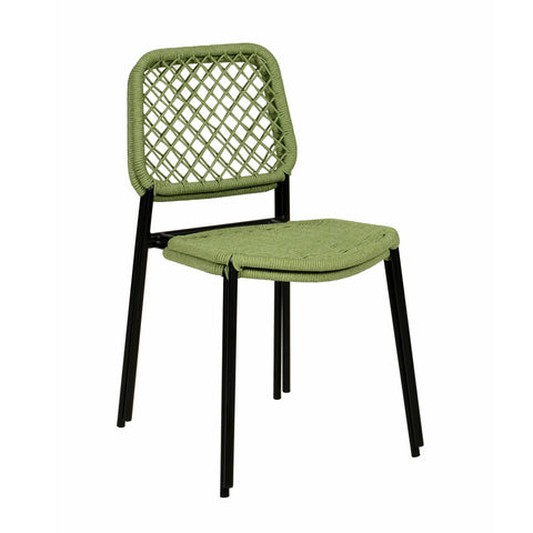 Lucy Green Dyed Cord Stackable Outdoor Dining Chair Model: TOV-O68781