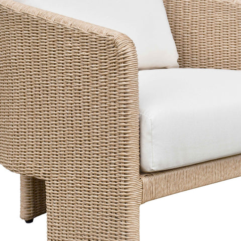 Alexa Cream Performance Fabric Outdoor Armchair Model: TOV-O68809