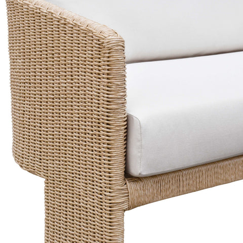 Alexa Cream Performance Fabric Outdoor Sofa Model: TOV-O68810