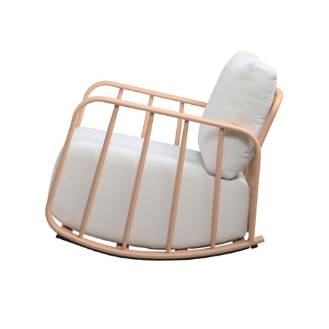 Violette Terracotta and Cream Outdoor Rocking Chair Model: TOV-O68855