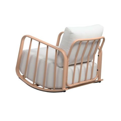 Violette Terracotta and Cream Outdoor Rocking Chair Model: TOV-O68855