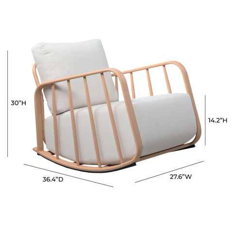 Violette Terracotta and Cream Outdoor Rocking Chair Model: TOV-O68855
