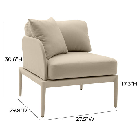 Kapri Taupe Modular Outdoor LAF Corner Seat Model: TOV-O68891