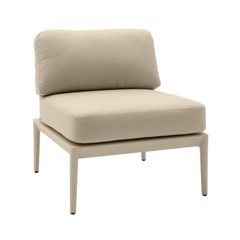 Kapri Taupe Modular Outdoor Armless Chair Model: TOV-O68892