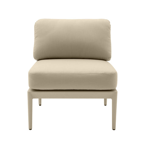 Kapri Taupe Modular Outdoor Armless Chair Model: TOV-O68892