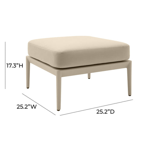Kapri Taupe Outdoor Ottoman Model: TOV-O68893