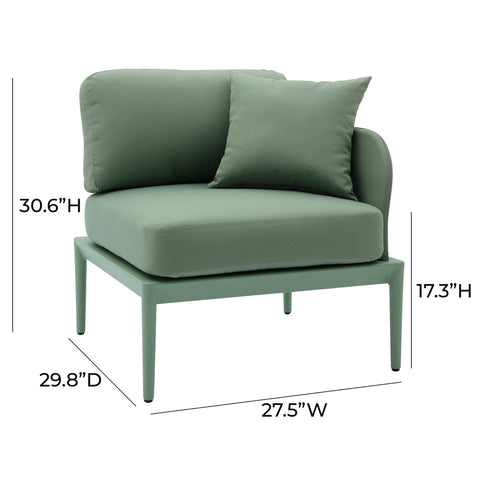 Kapri Moss Green Modular Outdoor RAF Corner Seat Model: TOV-O68895