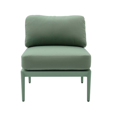 Kapri Moss Green Modular Outdoor Armless Chair Model: TOV-O68897