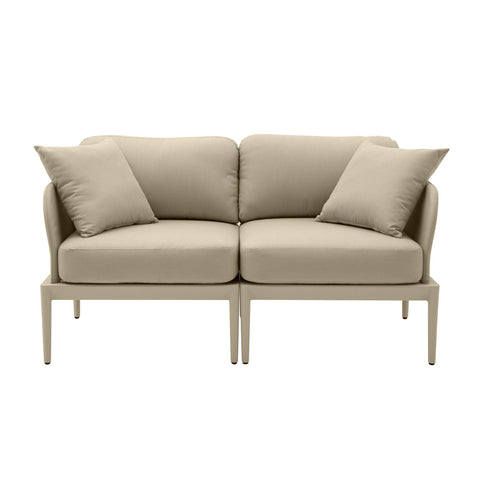 Kapri Taupe Modular Outdoor Loveseat Model: TOV-O68899-LO