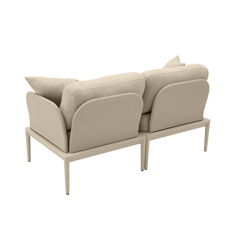 Kapri Taupe Modular Outdoor Loveseat Model: TOV-O68899-LO