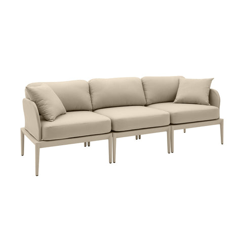 Kapri Taupe Modular Outdoor Sofa Model: TOV-O68899-SO