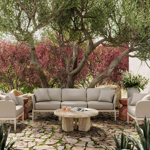 Kapri Taupe Modular Outdoor Sofa Model: TOV-O68899-SO