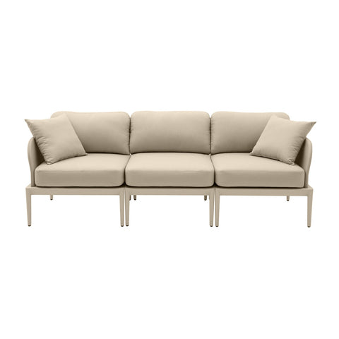 Kapri Taupe Modular Outdoor Sofa Model: TOV-O68899-SO
