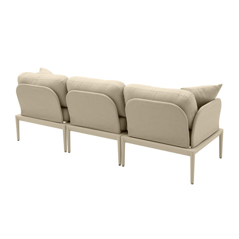 Kapri Taupe Modular Outdoor Sofa Model: TOV-O68899-SO