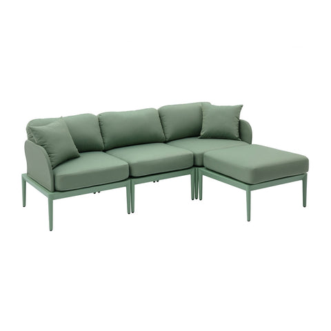 Kapri Moss Green Modular Outdoor Sectional Model: TOV-O68900-SEC