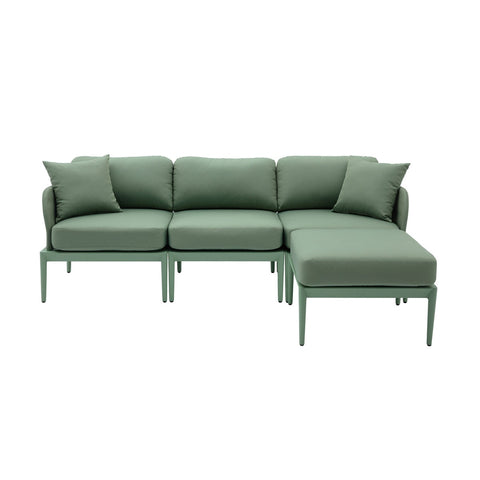 Kapri Moss Green Modular Outdoor Sectional Model: TOV-O68900-SEC