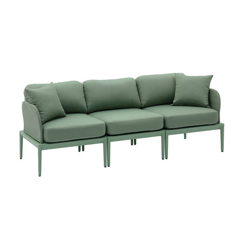 Kapri Moss Green Modular Outdoor Sofa Model: TOV-O68900-SO