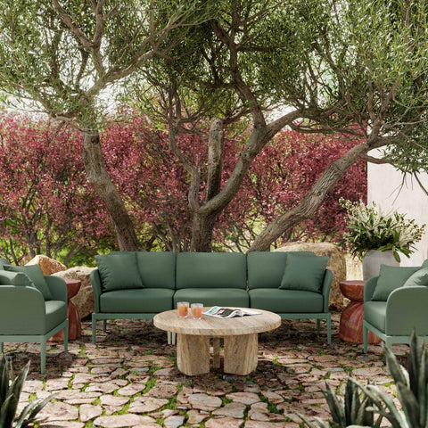 Kapri Moss Green Modular Outdoor Sofa Model: TOV-O68900-SO