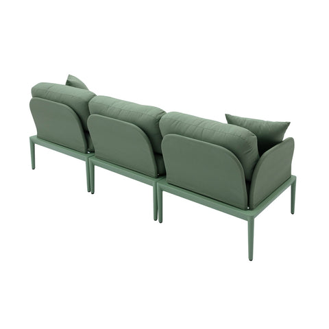 Kapri Moss Green Modular Outdoor Sofa Model: TOV-O68900-SO